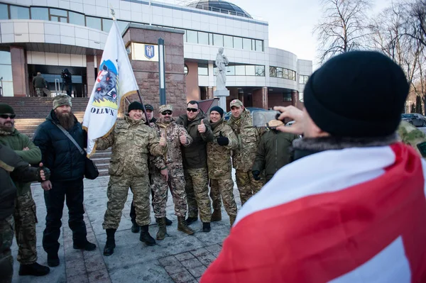 Акція протесту під суд Києва Аппель — стокове фото