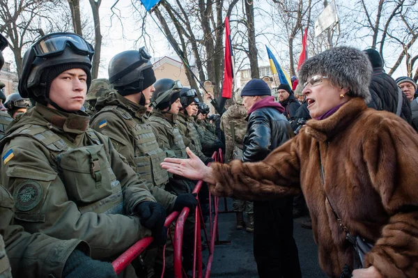 Protestní akce v centru Kyjeva — Stock fotografie