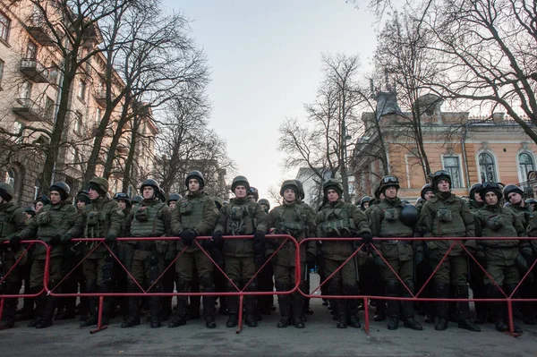 La acción de protesta en el centro de Kiev — Foto de Stock