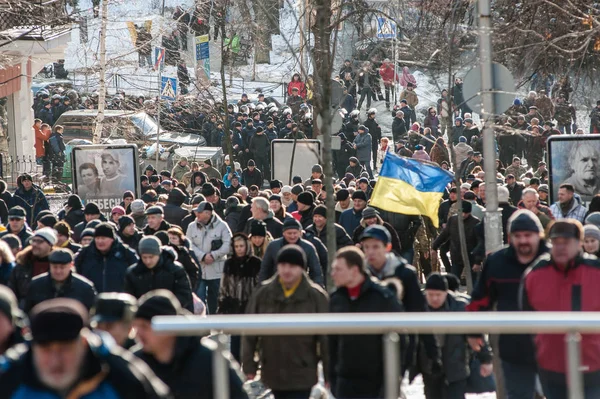 Акції протесту в центрі Києва — стокове фото