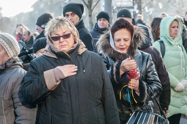 Третьої річниці вбивства активістів Euromaidan — стокове фото