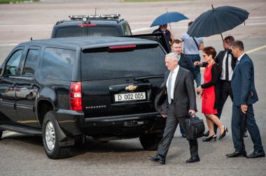 US Secretary of Defense James Mattis arrived in Kyiv clipart