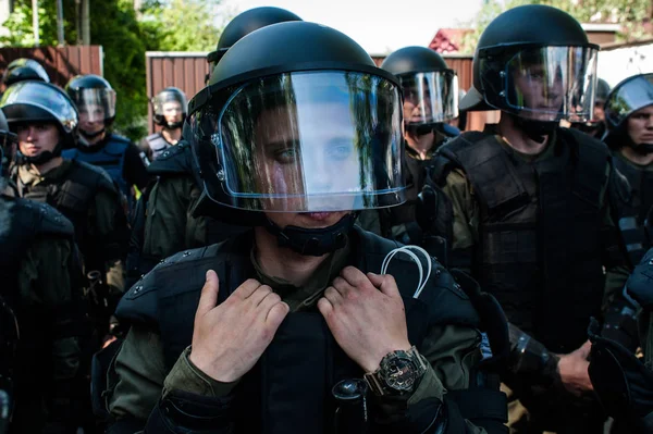 Mayo 2018 Región Kiev Ucrania Los Enfrentamientos Entre Activistas Ucranianos — Foto de Stock