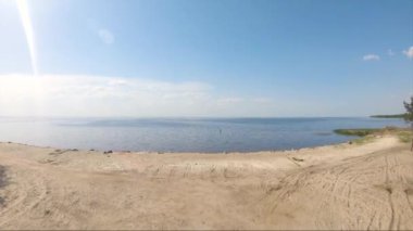 Havadan görünümü Kiev rezervuar. Güzel manzara. 