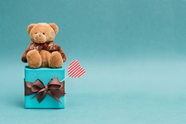 güzel bir hediye ile komik bir tavşan