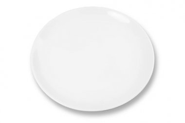 White plate isolated clipart