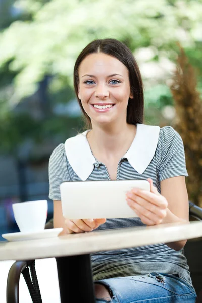 Woman in cafe — Stock Photo, Image