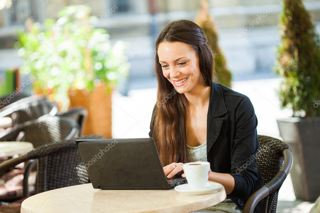 Woman in cafe