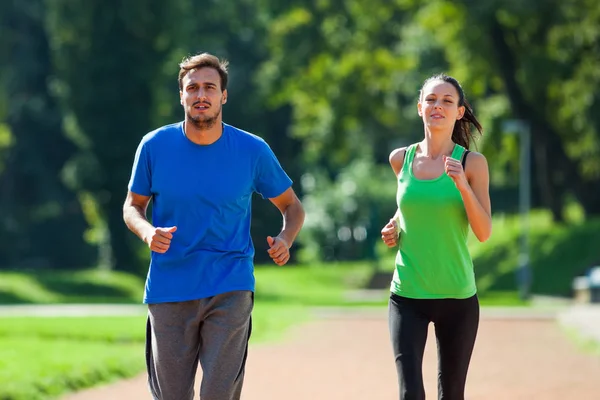 Desportivos jogging pessoas — Fotografia de Stock