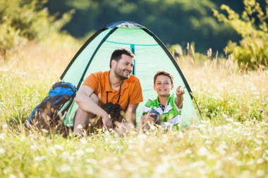 Baba ve oğul kamp