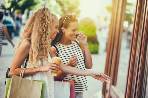 Due donne shopping — Foto Stock