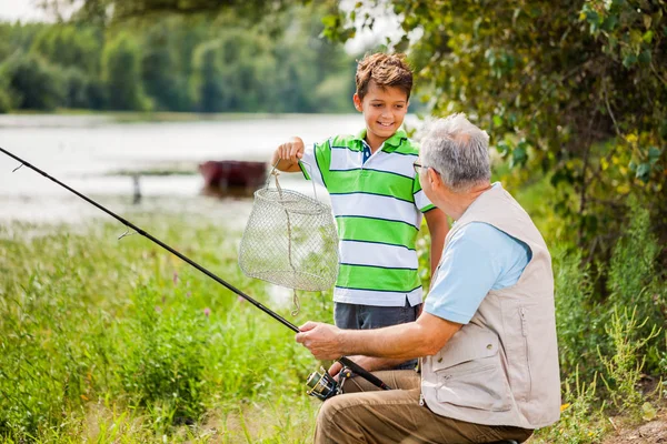 Fishing at river — Stock Photo, Image