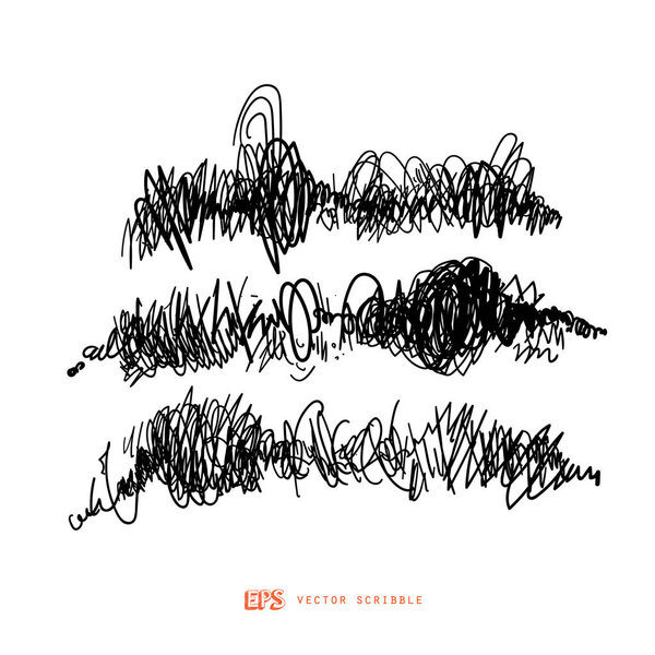 Scribble line design art elements. May use as brush