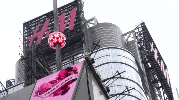 Słynny Bal Sylwestrowy Times Square Nowym Jorku — Wideo stockowe