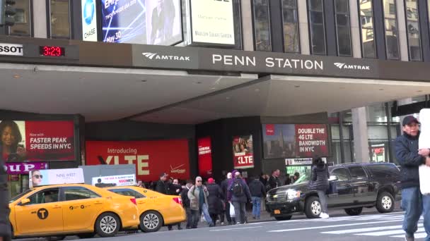 Stacja Penn Station Nowym Jorku — Wideo stockowe