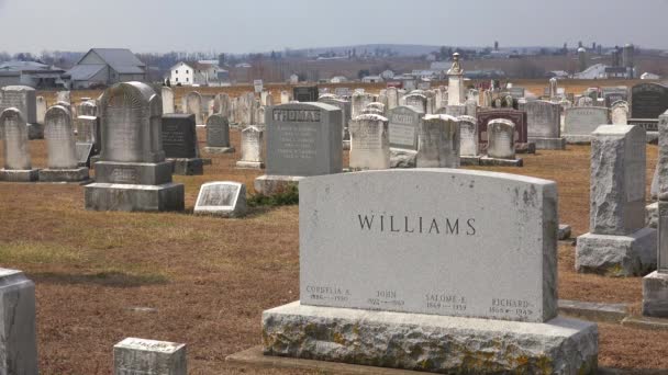 Uma Foto Cemitério Amish Pensilvânia — Vídeo de Stock