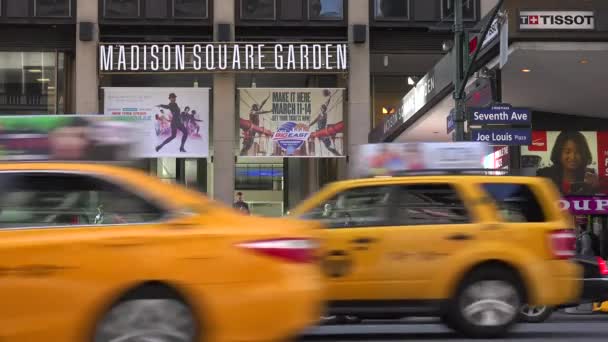 Establecimiento Plano Madison Square Garden Ciudad Nueva York — Vídeos de Stock