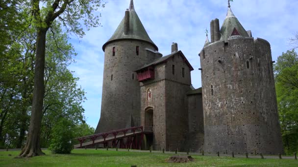 Galler Deki Güzel Klasik Castle Coch — Stok video