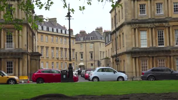 Londra Bath Güzel Eski Bir Cadde — Stok video