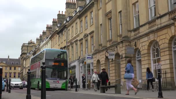 Een Prachtige Oude Straat Londen Bath Engeland — Stockvideo