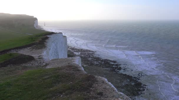 Penhascos Brancos Dover Perto Beachy Head Sul Inglaterra — Vídeo de Stock