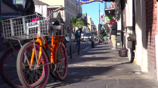 Establecimiento Plano Del Barrio Francés Día Nueva Orleans — Vídeos de Stock