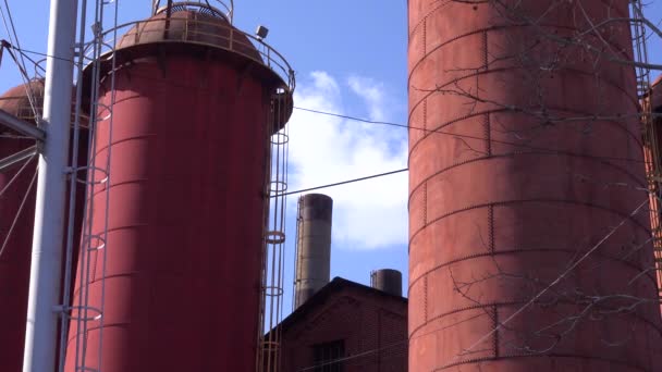 Los Abandonados Sloss Furnaces Birmingham Alabama Muestran Una Porción Del — Vídeos de Stock