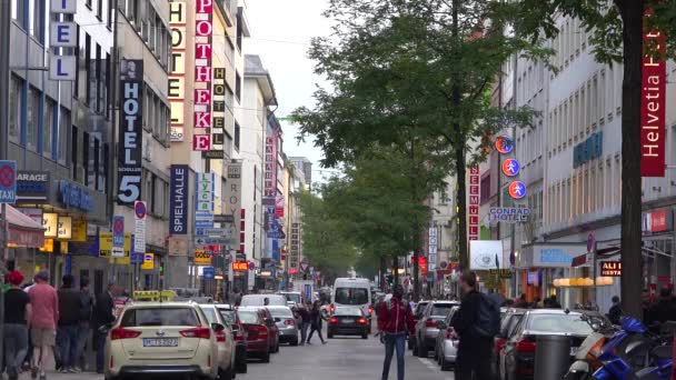 Зайнятий Діловий Район Мюнхені Німеччина — стокове відео
