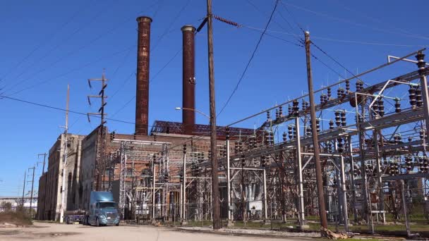 Старая Разрушенная Электростанция Получила Новую Жизнь Новом Орлеане — стоковое видео
