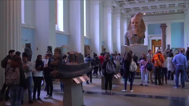 Besucher Spazieren Durch Die Innenräume Des British Museum London England — Stockvideo