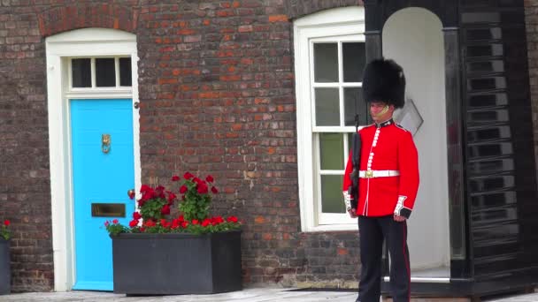 Beefeater Guard Tower London London England — стокове відео