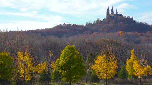 Wisconsin Kırsalında Ücra Bir Manastır Olan Holy Hill Çekimleri Güzel — Stok video