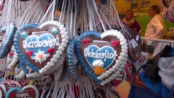 Galletas Jengibre Celebran Oktoberfest Alemania — Vídeos de Stock