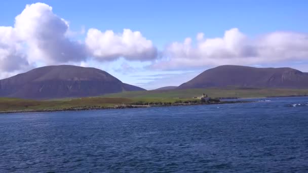 Isola Remota Vicino Alle Isole Orcadi Scozia — Video Stock