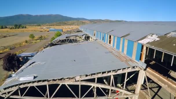 Une Prise Vue Aérienne Sur Une Usine Abandonnée Californie Nord — Video