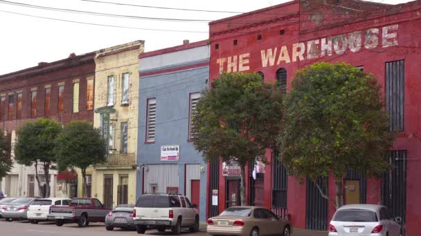 Los Bajos Pisos Adornan Frente Del Río Selma Alabama — Vídeos de Stock