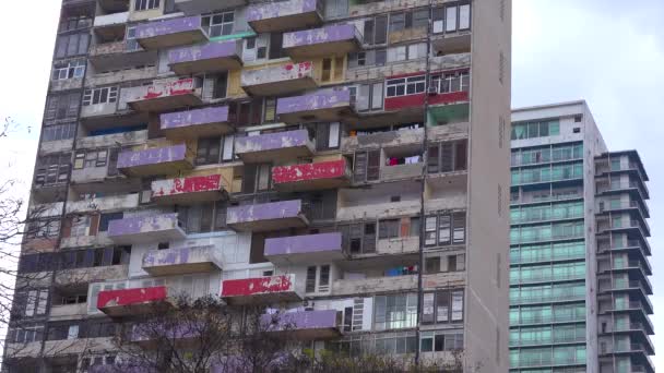 Edifícios Antigos Apartamentos São Misturados Com Novos Horizonte Havana Cuba — Vídeo de Stock