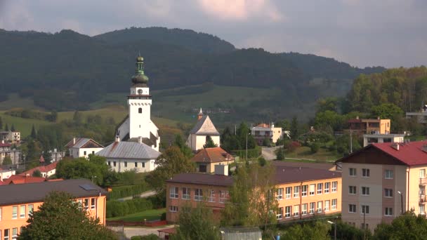 Creación Clásico Pueblo Europa Oriental Eslovaquia — Vídeos de Stock