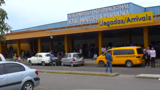 Aufnahme Des Internationalen Flughafens Jose Marti Havanna Kuba — Stockvideo