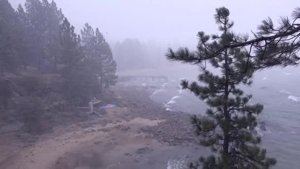 Hóvihar Sújtott Tahoe Tónál Nevadában — Stock videók