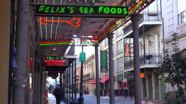 Pengambilan Gambar Dari French Quarter New Orleans Day — Stok Video