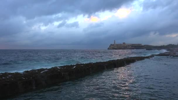 Forte Lungomare Avana Cuba — Video Stock