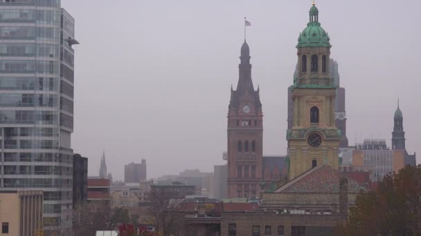 Estabelecendo Tiro Milwaukee Wisconsin — Vídeo de Stock