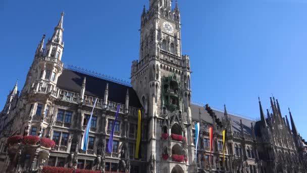 Igreja Frauenkirche Marienplatz Munique Alemanha — Vídeo de Stock