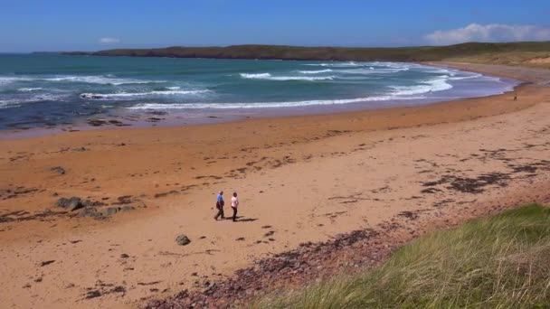 Люди Йдуть Уздовж Чудового Пляжу Узбережжі Південного Уельсу — стокове відео