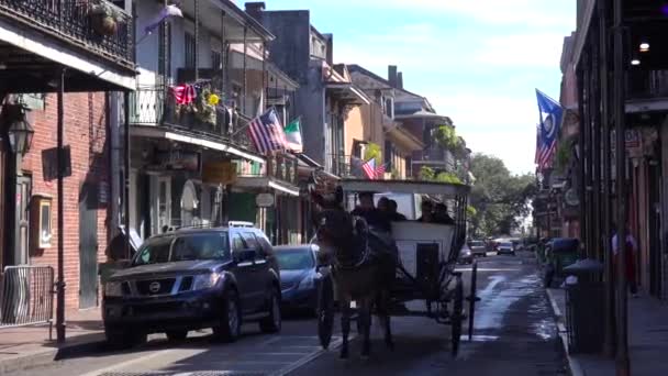 Založení Záběru Francouzské Čtvrti New Orleans Day — Stock video