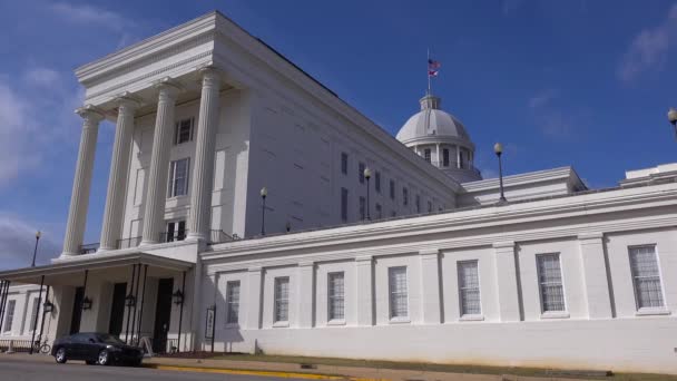 Alabama Statens Huvudbyggnad Montgomery Alabama — Stockvideo