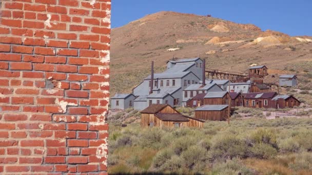 Abandoned Silver Mine Ghost Town Bodie California — Stock Video