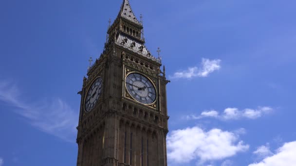 Χρονικό Διάστημα Που Καθορίζει Πλάνο Του Big Ben Λονδίνο Αγγλία — Αρχείο Βίντεο