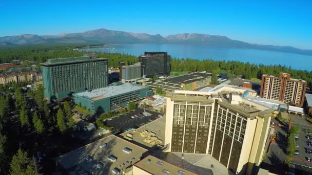 Una Toma Aérea Sobre Casinos South Lake Tahoe Nevada — Vídeo de stock